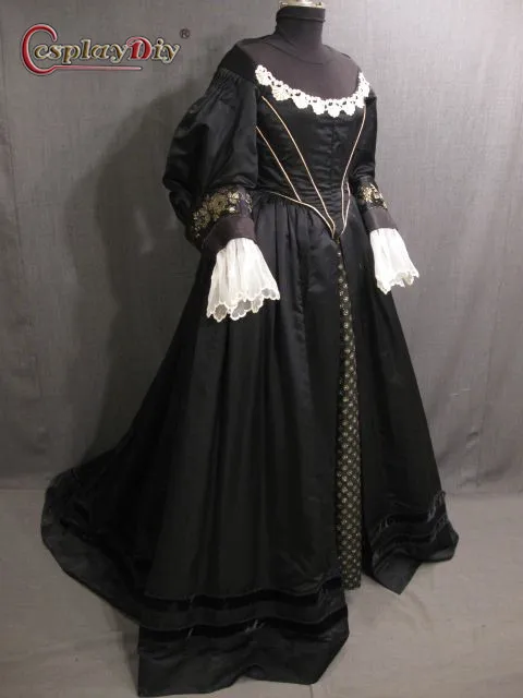 Cosplaydiy Costume Gotico Vittoriano Vestito Civile Guerra Meridionale Belle Abito Da Ballo Abito Vintage Vittoriano 1860S Abiti Tudor