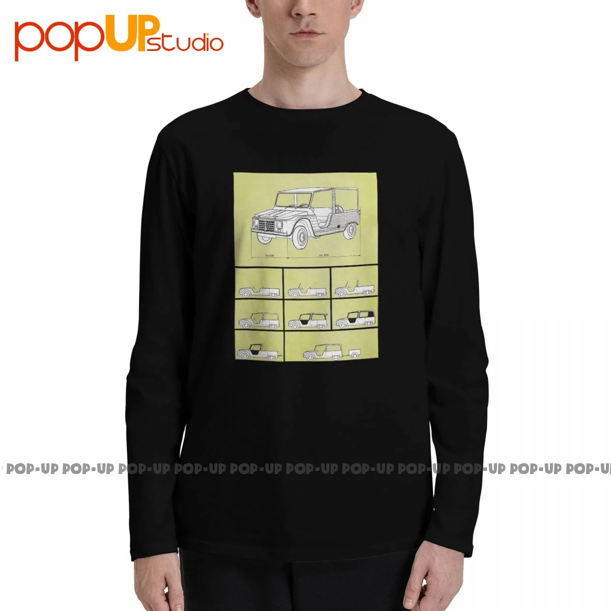 Tributo Citroen Mehari Auto Mito Anni 70-2-Mehari T-Shirt A Maniche Lunghe T-Shirt Tee Top Daily Hot Deals Migliore Qualità