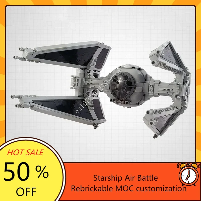 741 Pz Moc Space Battle Astronave Tie Interceptor Model Building Blocks Tecnologia Mattoni Fai Da Te Assemblaggio Creativo Giocattoli Regali Per Bambi