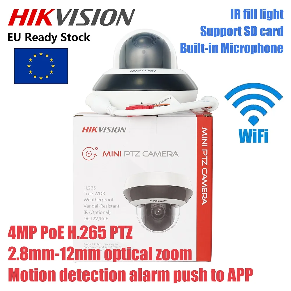 Hikvision Ds-2De2A404Iw-De3/W(S6) 2 Pollici 4 Mp 4X Zoom Wi-Fi Ir Mini Pt Telecamera Di Rete Dome
