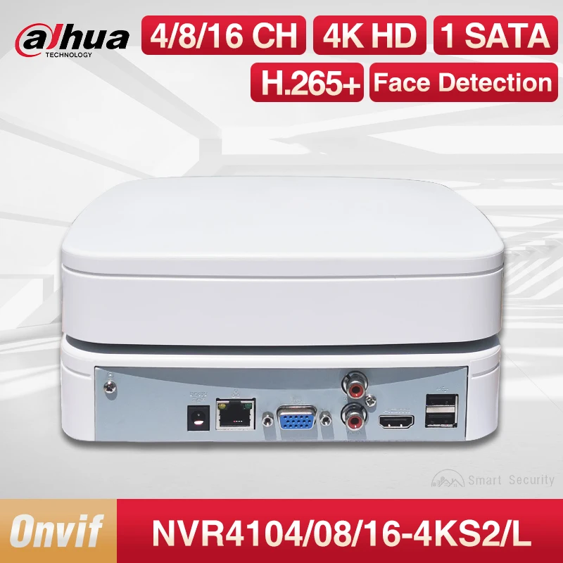 Dahua Videoregistratore Multilingue Originale 4/8/16 Canali Protezione Di Sicurezza Cctv Nvr4104-4Ks2/L Nvr4108-4Ks2/L Nvr4116-4Ks2/L