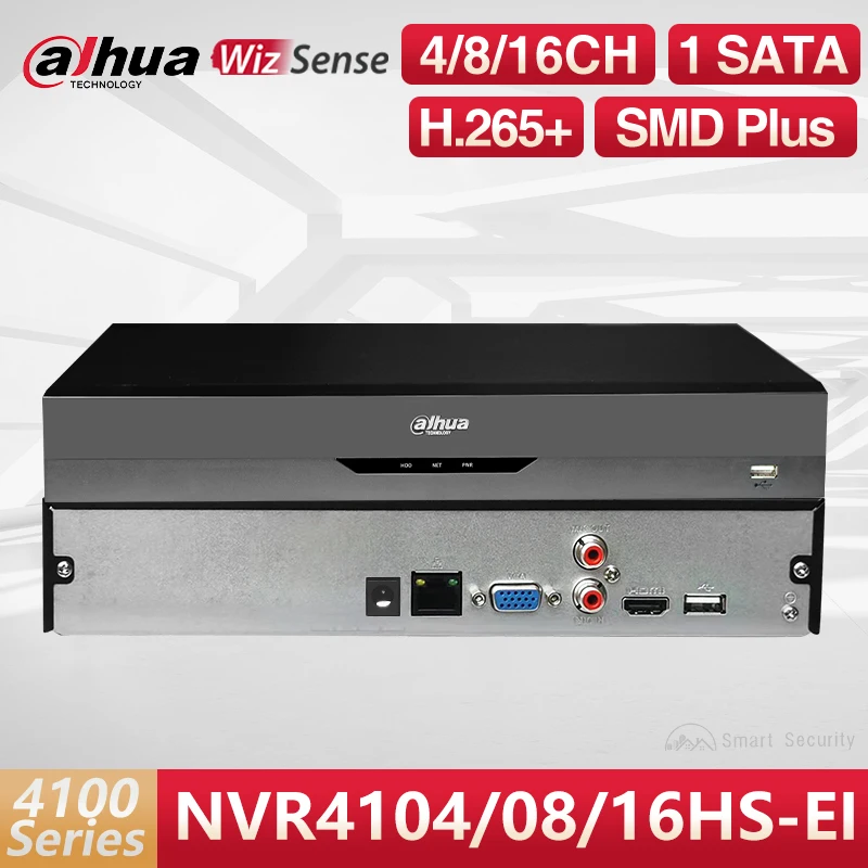 Dahua Wizsense 4/8/16 Canali Nvr Smart Ai Camera Security System Smd 4K Videoregistratore Nvr4104Hs-Ei Nvr4108Hs-Ei Nvr4116Hs-Ei