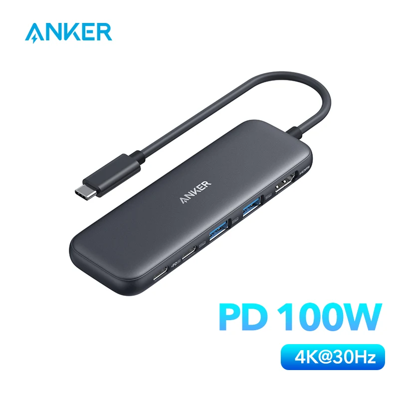 Anker 332 Usb-C Hub 5-In-1 Docking Station Usb C Scheda Grafica Esterna Per Laptop 5 Gigabits Al Secondo