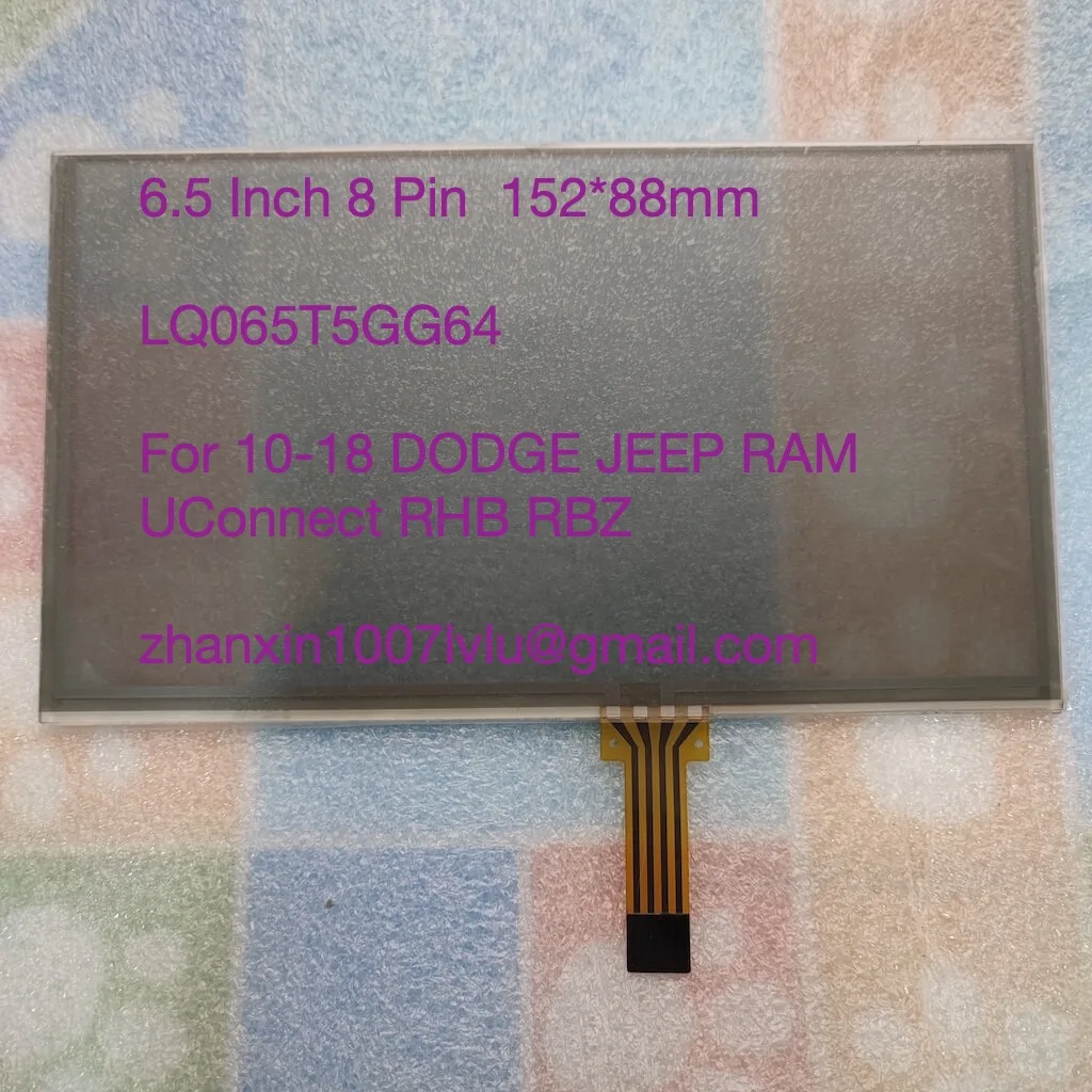 Nuovo Digitalizzatore Di Vetro Touch Screen Da 6.5 Pollici Per Uconnect Rhb Rbz Car Dvd Audio Multimedia Player Radio Navigation