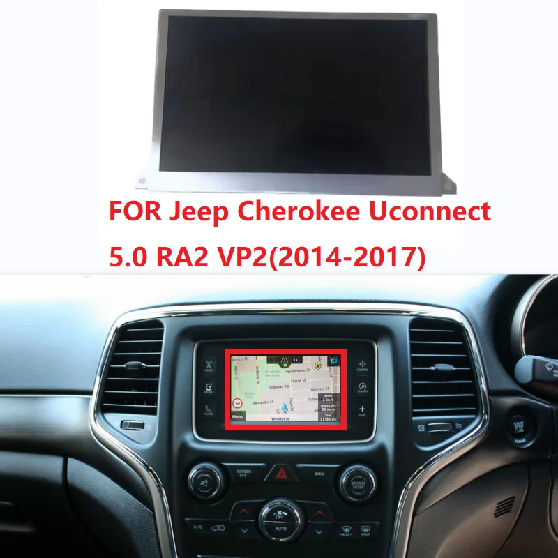 Display Lcd Da 5 Pollici Per Jeep Cherokee Uconnect 5.0 Ra2 Vp2 Radio Dvd (2014-2017)