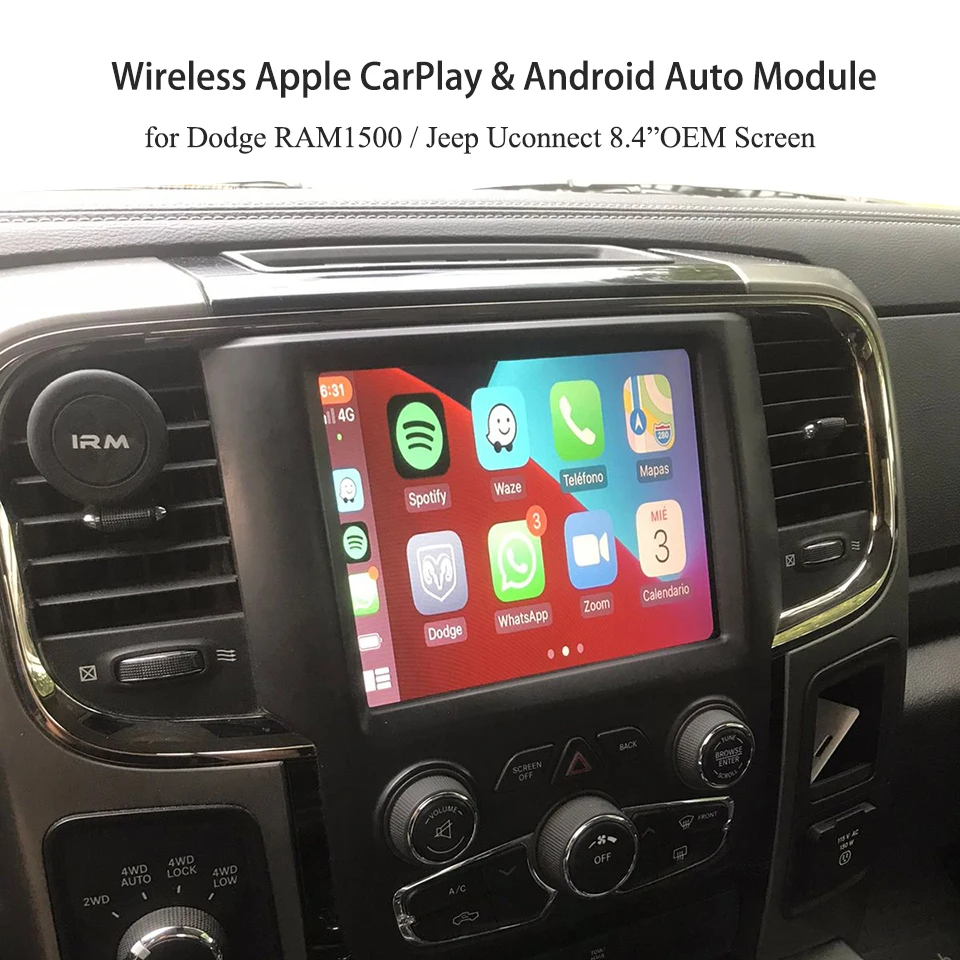 Apple Carplay Solution Per Dodge Challenger Charger Durango Uconnect 4C Multimedia Android Auto Phone Mirroring Interface