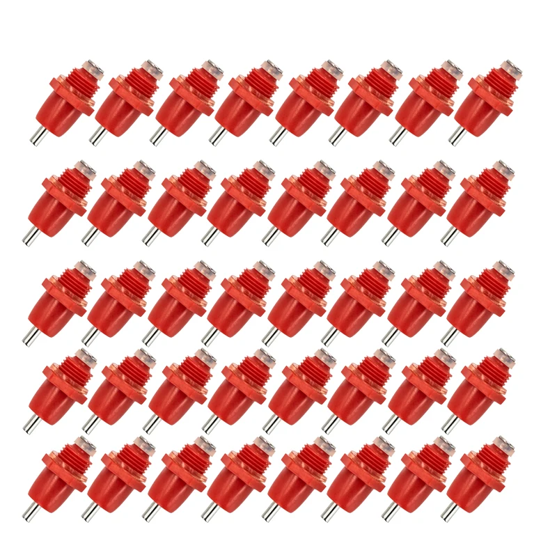 500 Pz Pollo Capezzolo Bevitore Filettatura Diametro 10Mm Acciaio Inossidabile E Materiale Abs Pvc Tubo Dell'Acqua Manopola Fissa Pollame Bere