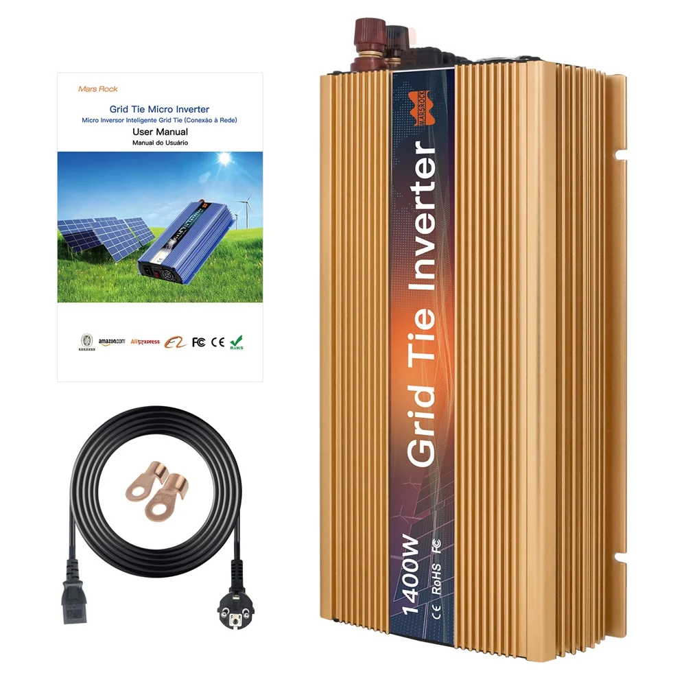 Mars Rock 1400W On Grid Tie Microinverter Micro Inverter Solari 10.5 - 50V Cc A Ca 90 - 140V O 190 - 260V Mppt