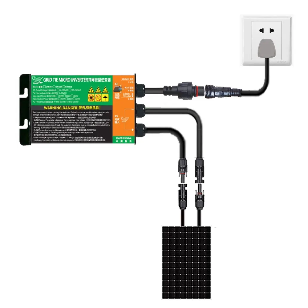 Mppt Solar Grid Tie Micro Inverter 300W 350W 500W 600W 700W Ingresso 18V-50V Uscita 110-240V Solar Pv Inverter Impermeabile
