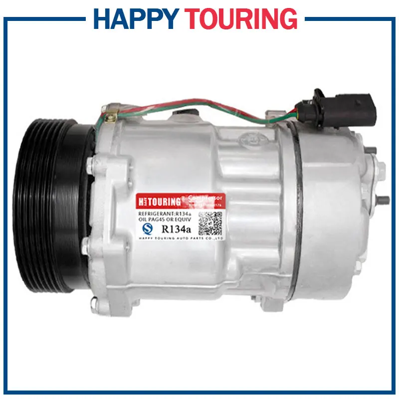 Compressore Ac Per Vw Jetta Golf Beetle Cabrio Gti 1999-2004 Oe 1 J0820803A 1 J0820803B 1 J0820803L 1J0820803N 1 J0820803F Muslimate