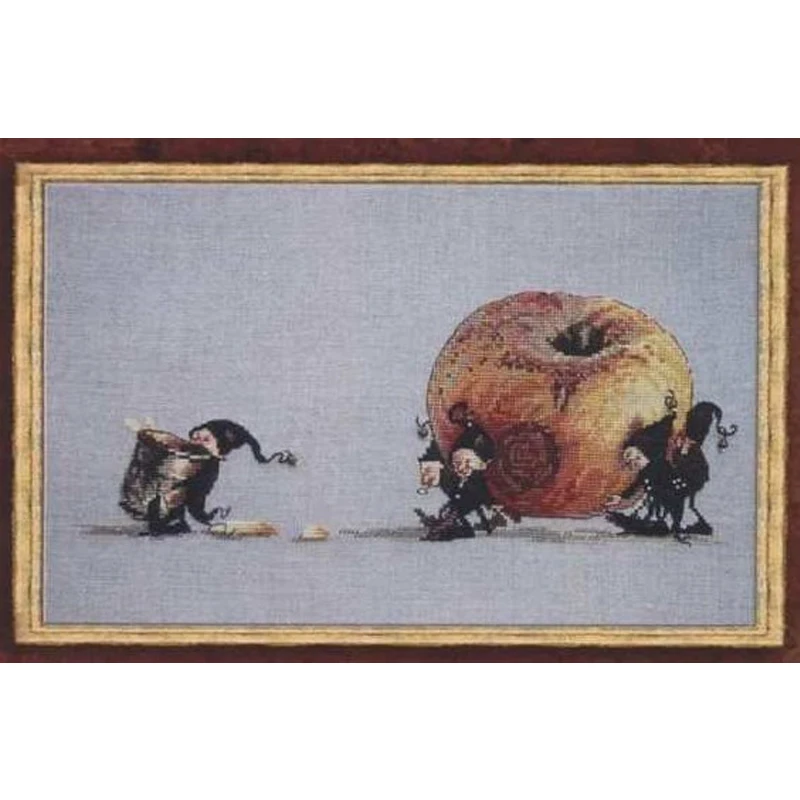 Gold Collection Conted Cross Stitch Kit Nimue Pomme Elfin Quattro Elfins E Apple Fairy Fate Nium 14Ct Metallic Aida