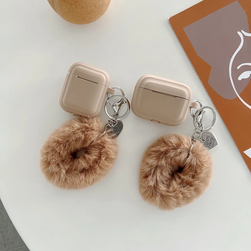 Custodia Per Apple Airpods Pro 2 Generation Cover Per Airpods 2 3 Shell Silicone Tinta Unita Basic Protettivo Air Pods Con Ciondolo