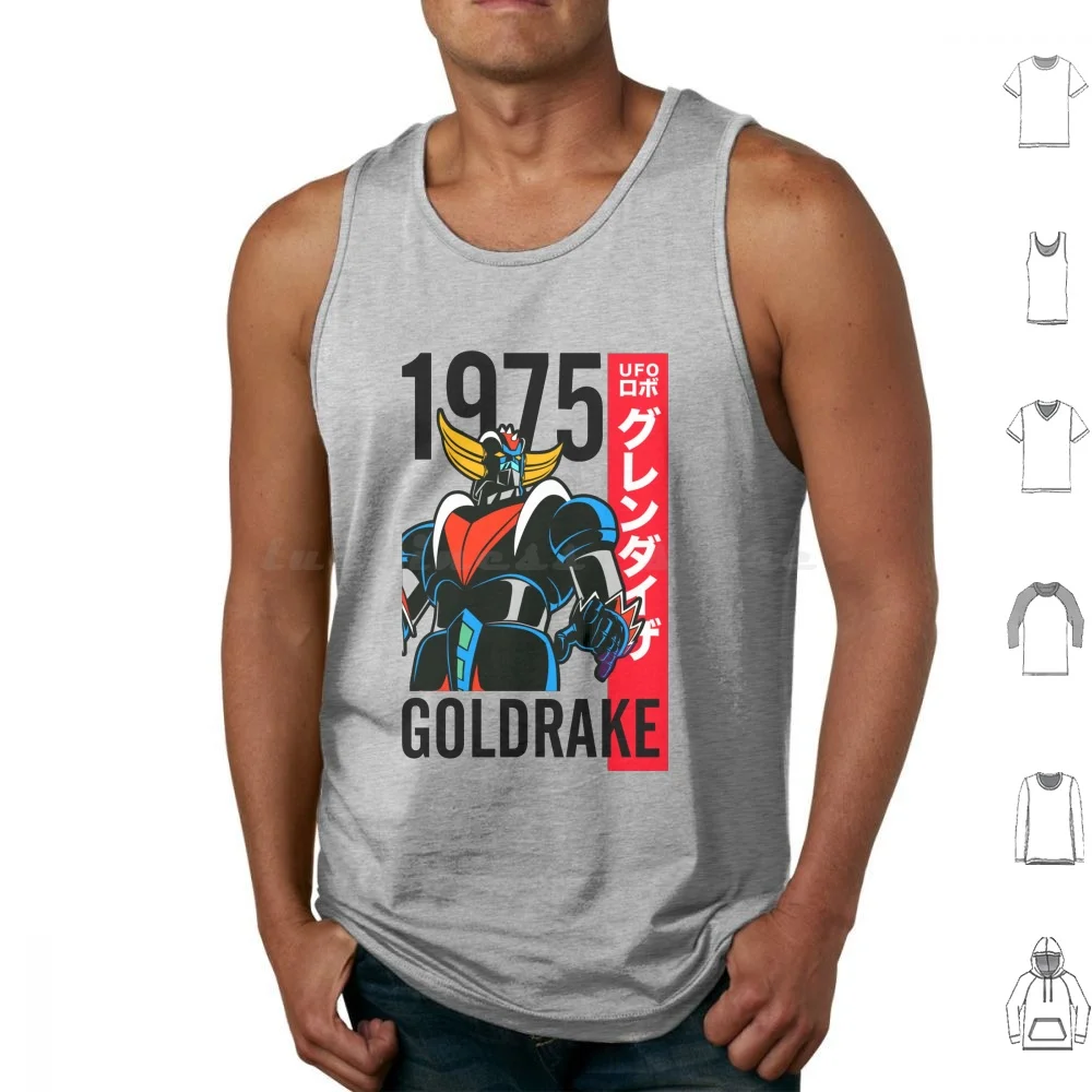 270 Goldrake 1975 Canotte Stampa Cotone Ufo Robot Goldrake Ufo Robot Grendizer Goldorak Ufo Robot Anime Fanart Mecha
