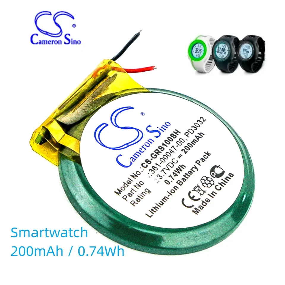 Batteria Smartwatch Per Garmin 361-00047-00 Pd3032 Forerunner S1 S1W 110 210 210W S1 610 Capacità 200Mah / 0.74Wh Li-Ion 3.70V