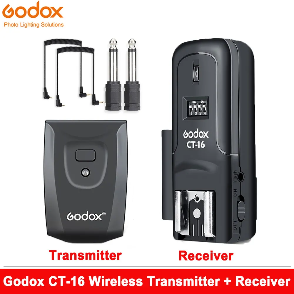 Godox Ct 16 Ct-16 Trigger 16 Canali Wireless Radio Flash Trasmettitore + Ricevitore Set Per Canon Nikon Pentax Olympus Speedlite