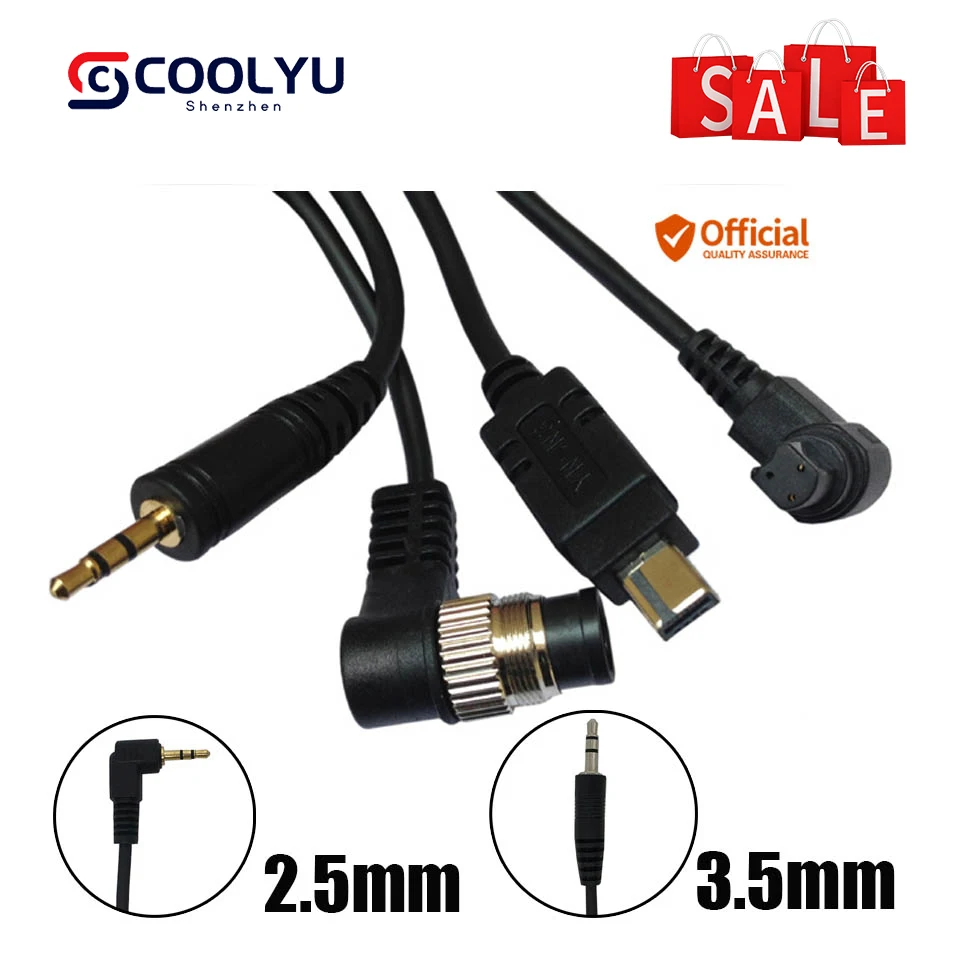 Ls-2.5 2.5Mm Shutter Release Flash Trigger Cable Line Per Yongnuo Rf-603 Rw-221 Canon Nikon Sony Pentax Dslr Camera Ls-3.5 3.5Mm