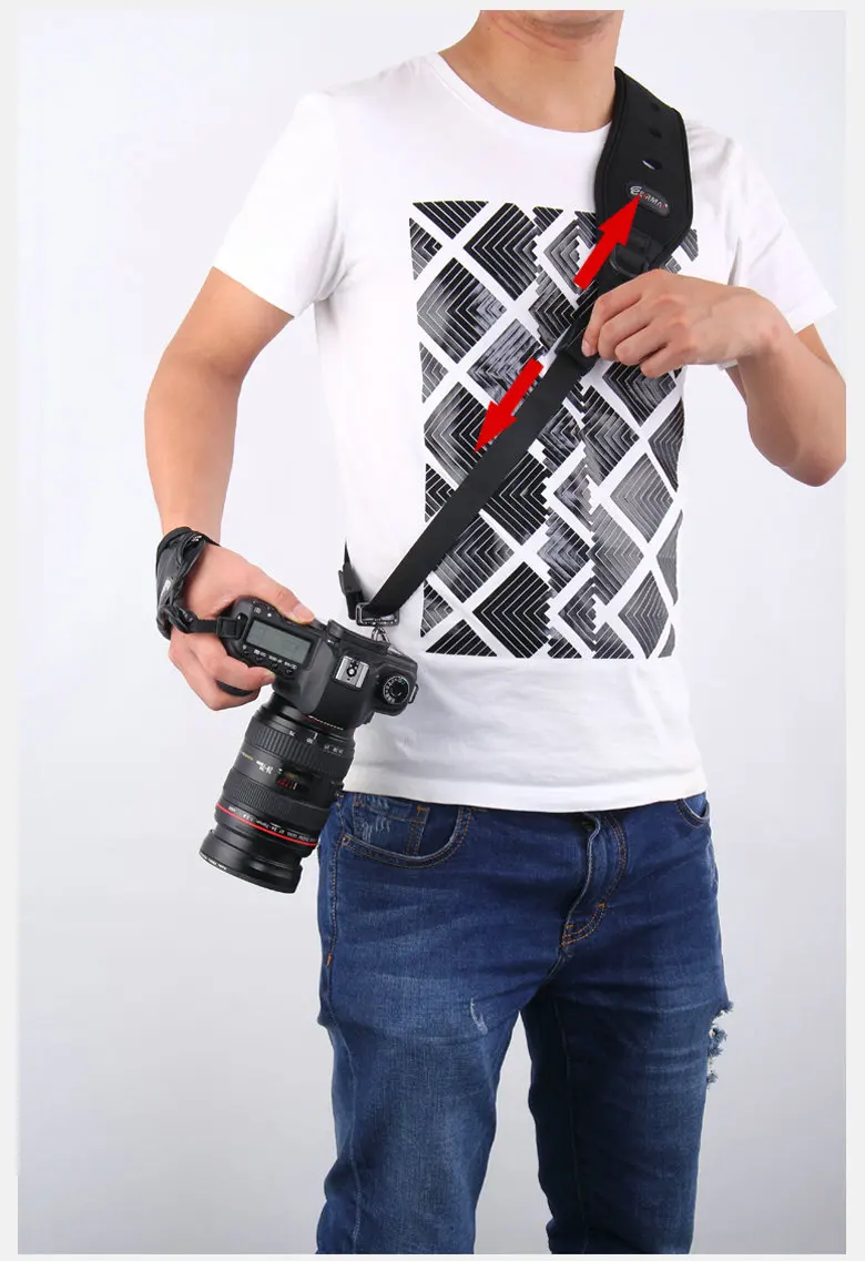 Dslr Slr Camera Cintura Shoulde Cinghia Per Nikon Canon Sony Fuji Pentax Olympus Leica Spedizione Gratuita