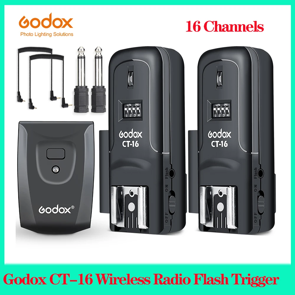 Godox Ct-16 16 Canali Wireless Radio Flash Trigger Trasmettitore 2X Ricevitore Set Per Canon Nikon Pentax Studio Speedlite Flash