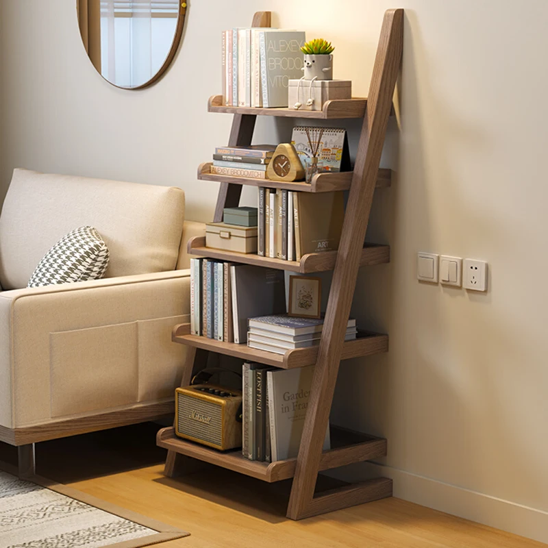 Wall Nook Modern Bookshelf Camera Da Letto Book Storage Geometric Curved Wood Bookshelf Kid Room Libreria Impalcale Small Space Furniture