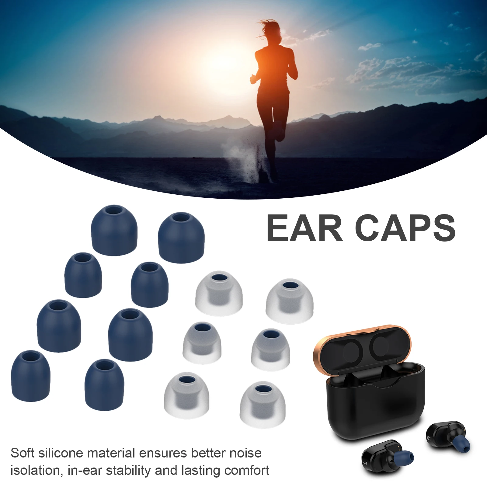 Auricolari In Silicone Per Sony Wf-1000Xm4 Auricolari Wf-1000Xm3 True Wireless Earbuds Tip Tappi Per Le Orecchie Auricolare Custodia In Silicone Ear L