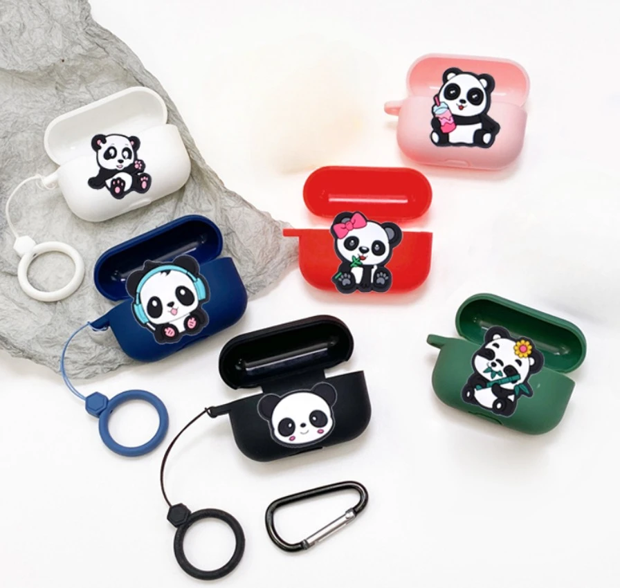 Custodia Panda Cartoon Per Custodia Sony Wf-1000Xm3 / Wf-Sp800N Custodia Per Auricolari In Silicone Carino Per Custodia Sony Wf-Sp800N