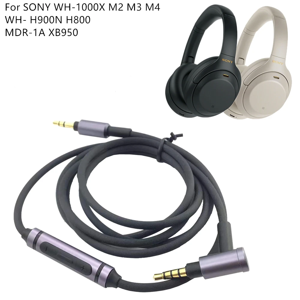 Adatto A Cavo Della Cuffia Avricolare Di Sony Con Il Microfono Wh-1000Xm3 1000Xm2 100Xm4 H900N H800 Audio Cavo 140Cm