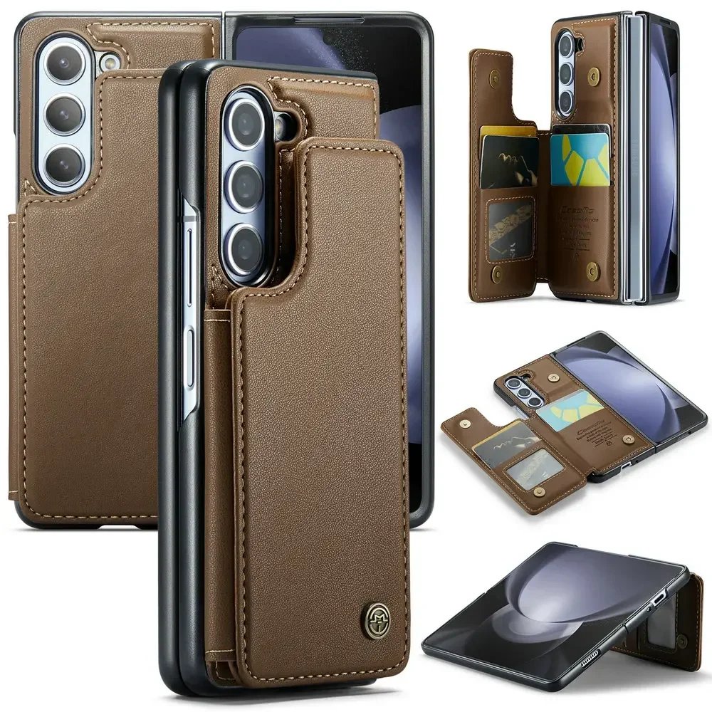 Zfold5 5G 2023 Flip Case In Pelle Rfid Blocking Card Wallet Funda Per Samsung Galaxy Z Fold 5 Case Phone Z Fold5 Cover Magnetica
