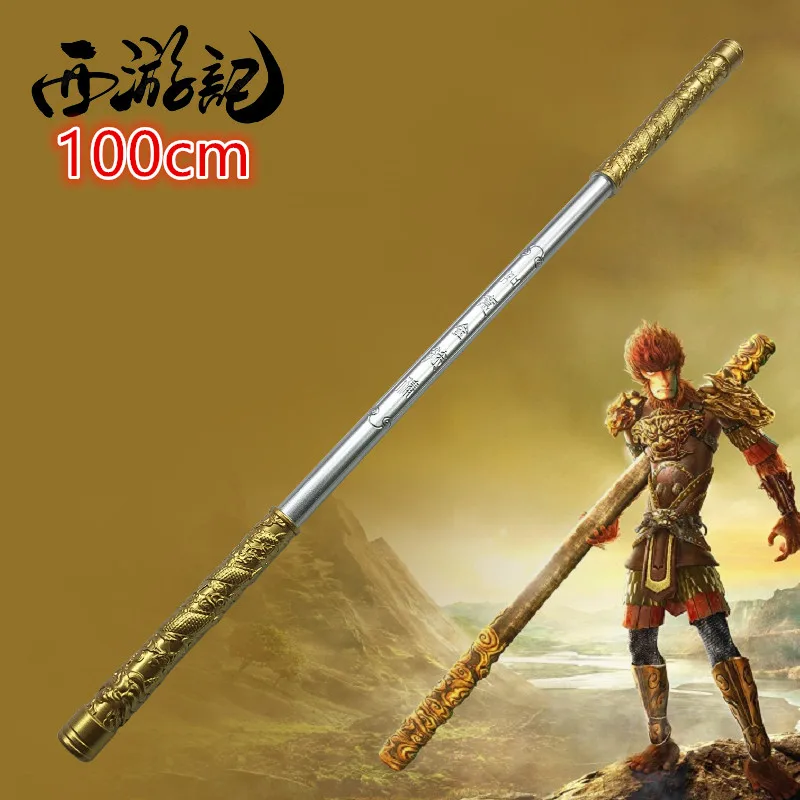 1:1 Sun Wukong Golden Cudgel Rod Arma Wushu Sticks Cosplay Kungfu Puntelli Gioco All'Aperto Sicurezza Pu Ruolo Regalo Giocattolo Per Bambini