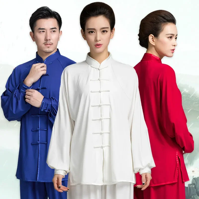 Martial Arts Wing Chun Suit Chinese Traditional Tai Chi Uniform Women Men Wushu Kungfu Uniform Suit Morning Exercise Clothes