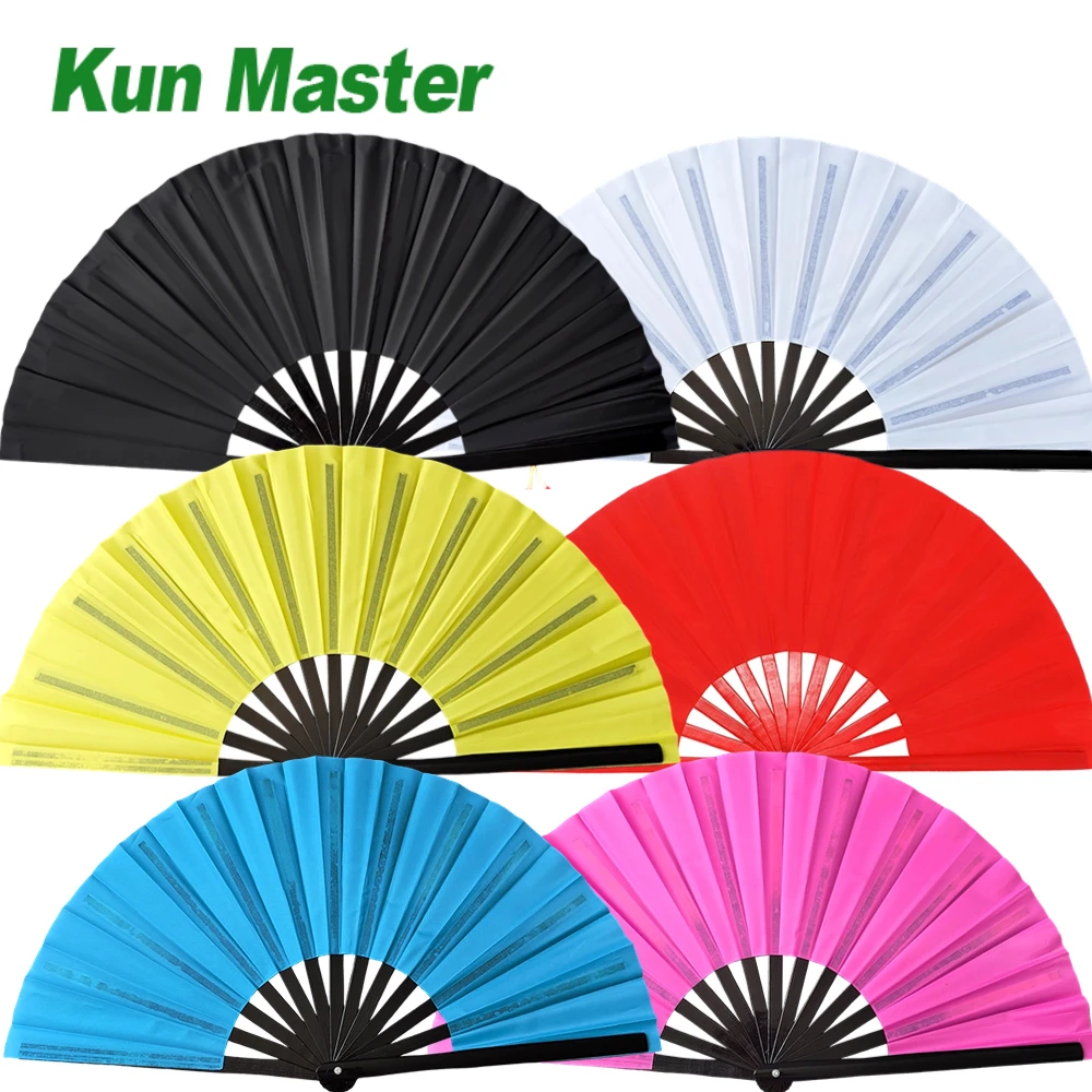 Tai Chi Fan 34Cm Bamboo Chinese Kung Fu Fans Fan Di Arti Marziali Di Alta Qualità Two Hands Fans Pure Green Cover Wushu Fitness