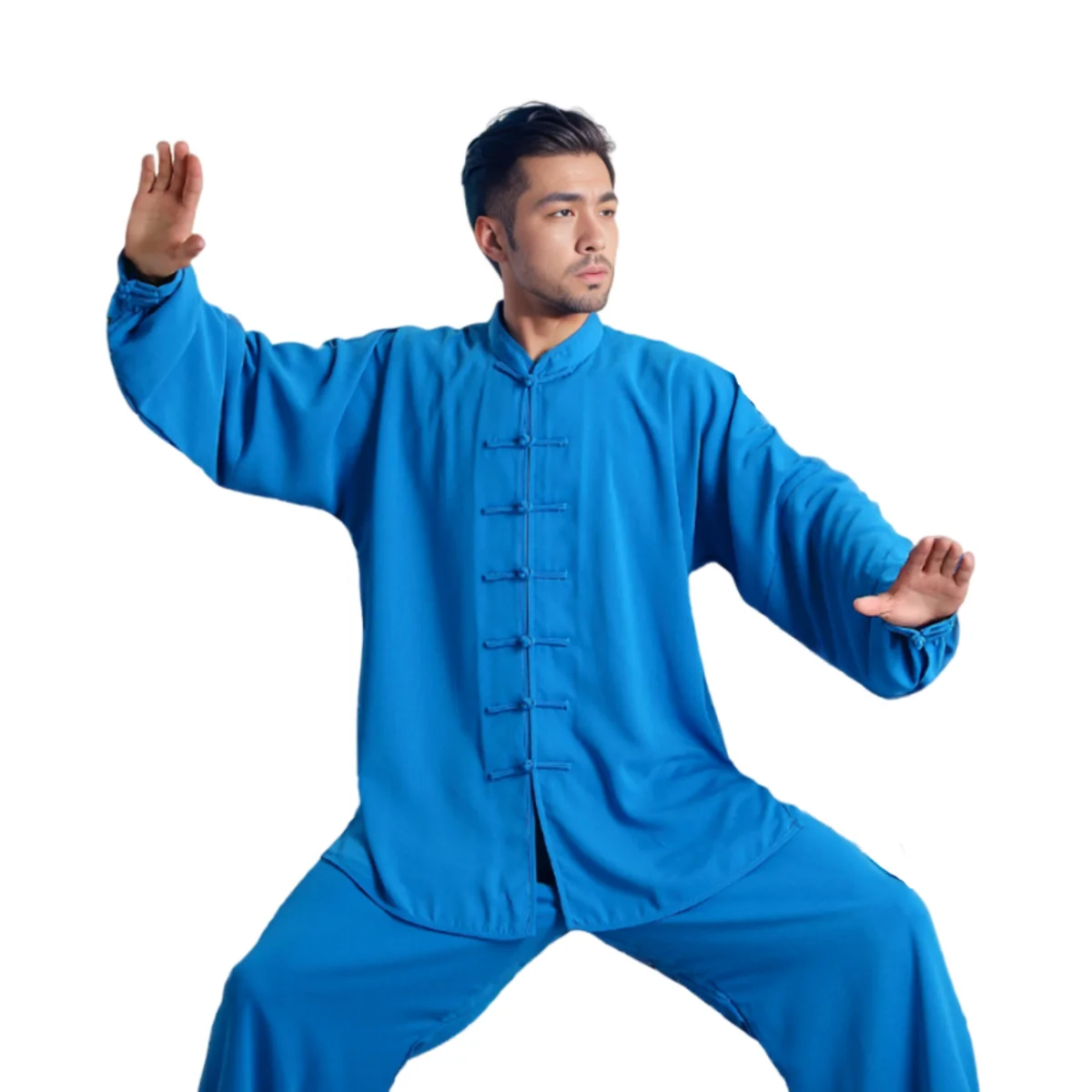Uomo Kung Fu Suit Cheap Tai Chi Uniform Classic Wushu Wear Taiji Clothes Zhang San Feng Abbigliamento Tai Qi Per La Forza Hj-5