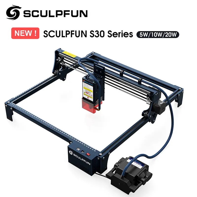 Sculpfun S30 Pro Max /S30 Pro/S30 Incisore Laser Con Sistema Di Assistenza All'Aria Automatica 20W Macchina Per Incidere 410X400Mm Area Di Incisione