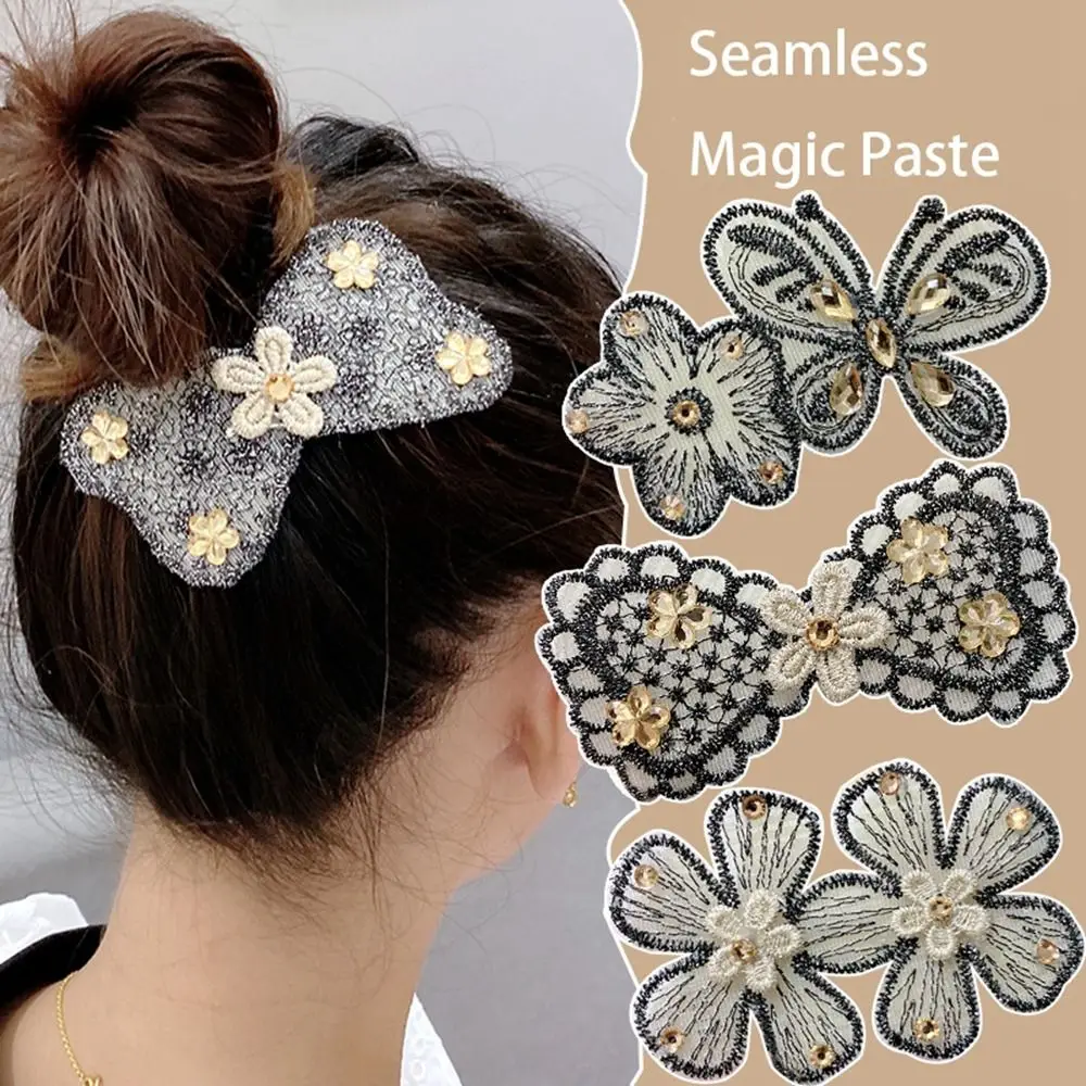 Fiore Senza Soluzione Di Continuità Pasta Magica Moda Farfalla Fermaglio Per Capelli Frangia Pasta Porta Capelli Strumento Per Lo Styling Fiocco Ragaz