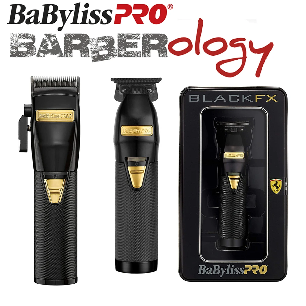 Babyiiss Pro Metal Collection Black Fx Lithium Bapers Saloni Professionali Tagliacapelli/Trimmer Per Barbieri E Stilisti