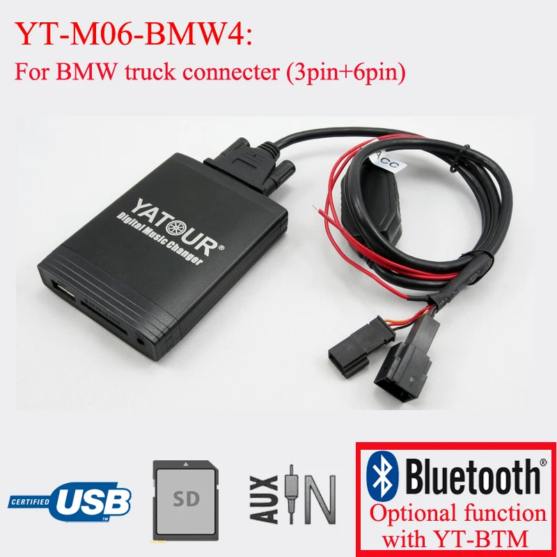 Yatour Digital Cd Changer Car Stereo Usb Bluetooth Adapter Per Bmw