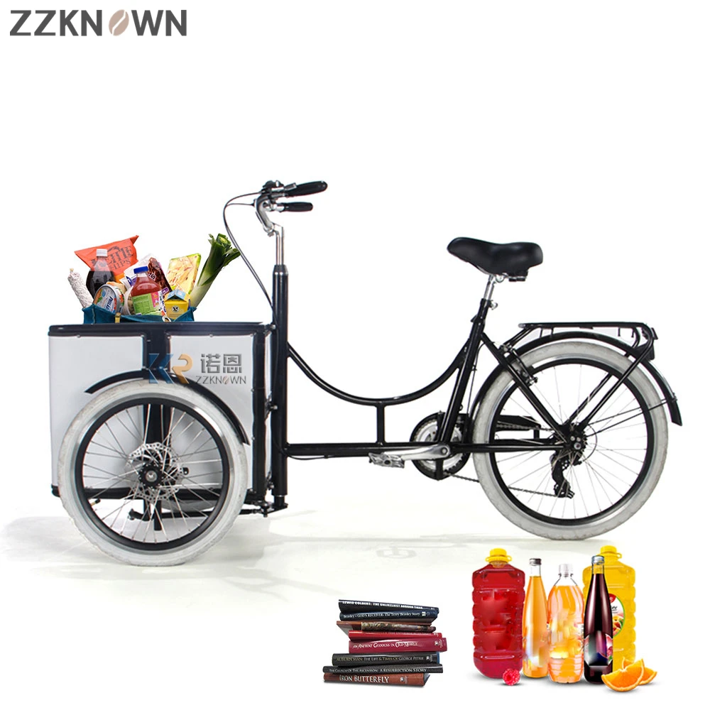 2022 Nuovo Design Famiglia Cargo Triciclo Elettrico A Tre Ruote Cargo Bike Tourney 6 Velocità Cargo Trike Turismo Per Il Tempo Libero Bici