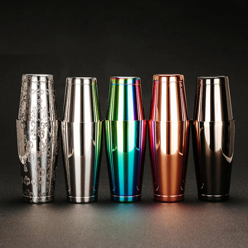 Bar Cocktail Shaker Boston Shaker: Set Da 2 Pezzi: 18Oz Weighted & 25Oz Weighted Professional Barman Cocktail Shaker-