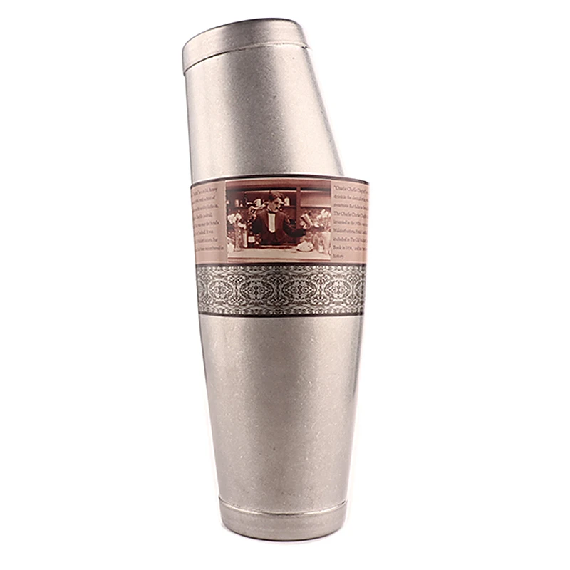 Nostalgic Chaplin Shaker Incisione Cocktail In Acciaio Inossidabile Boston Bar Shaker Cocktail Set