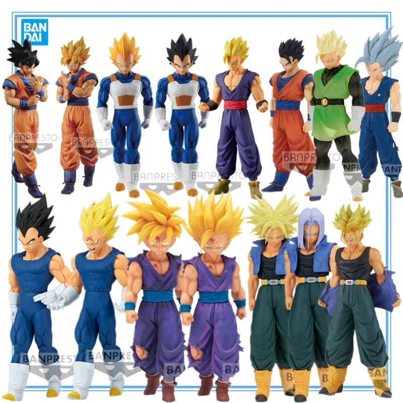 In Magazzino Bandai Original Banpresto Solid Edge Works Dragon Ball Vegeta Son Goku Son Gohan Gotenks Zamasu Figure Doll Model Toys