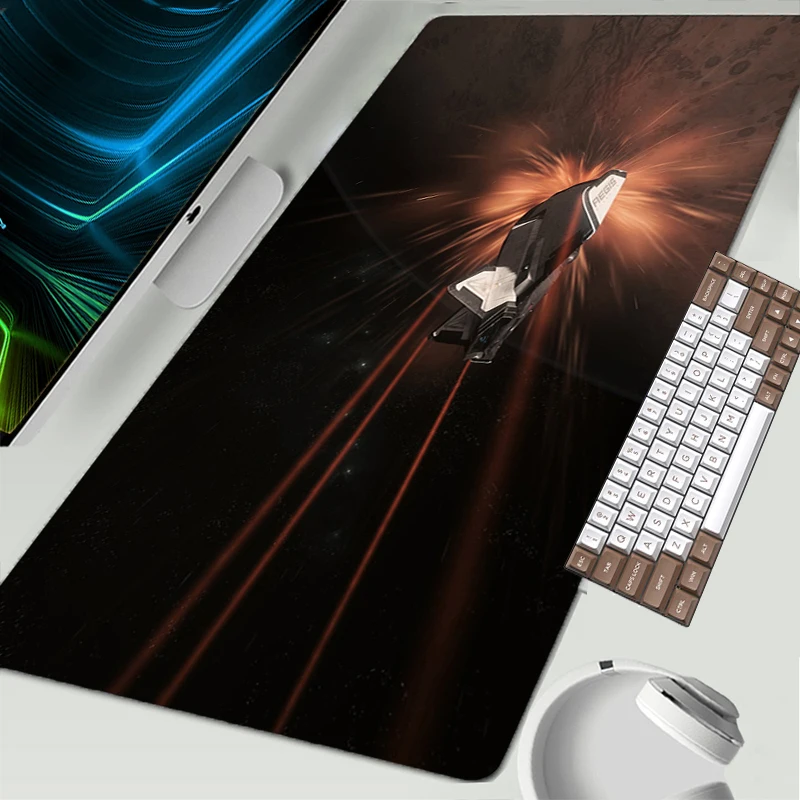 Gaming Mouse Pad Star Citizen Computer Desk Accessories 900X400 Anti-Skid Cool Anime Mouse Mats Mousepad Laptop Keyboard Mat