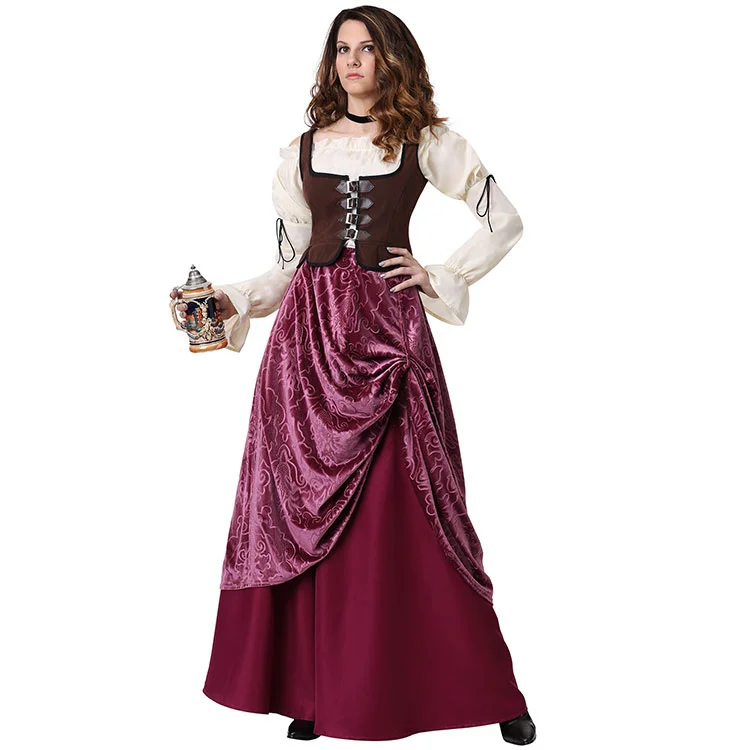 Carnival Oktoberfest Costume Beer Maid Waiter Cosplay Clothes Halloween Stage Costumes Sexy Bavarian Waitress Outfit