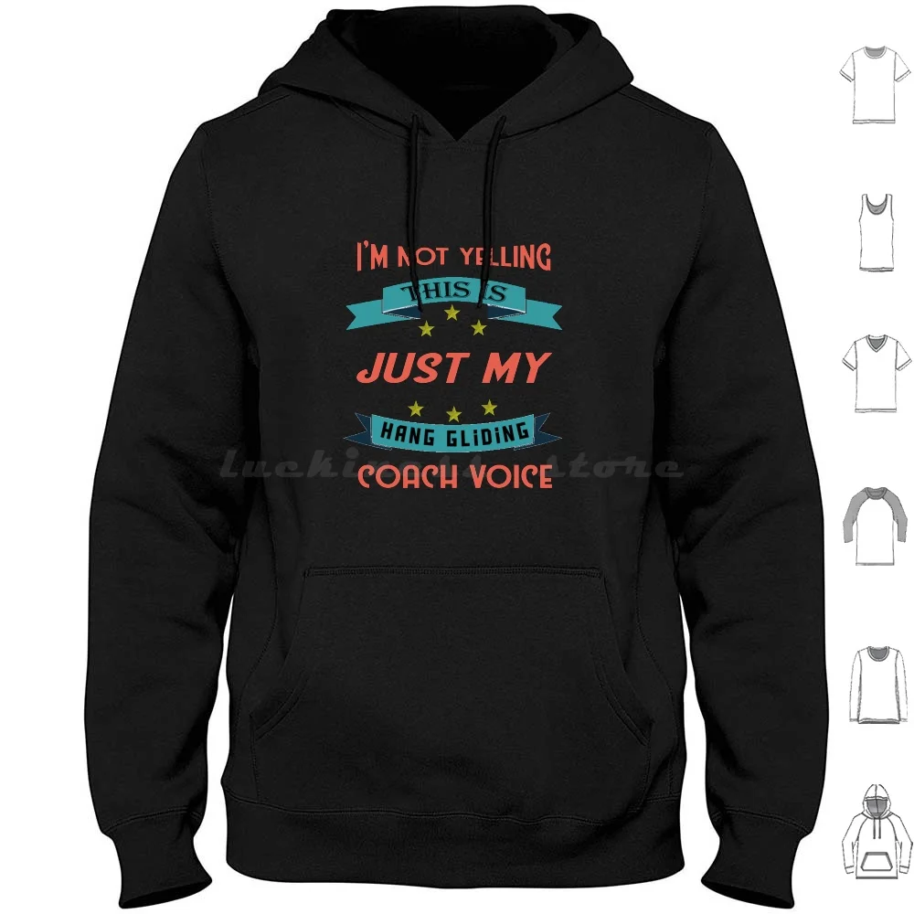 Non Sto Strillando Questo È Solo Il Mio Hang Gliding Voice Hoodies Manica Lunga Hang Gliding I Like Hang Gliding I Love Hang