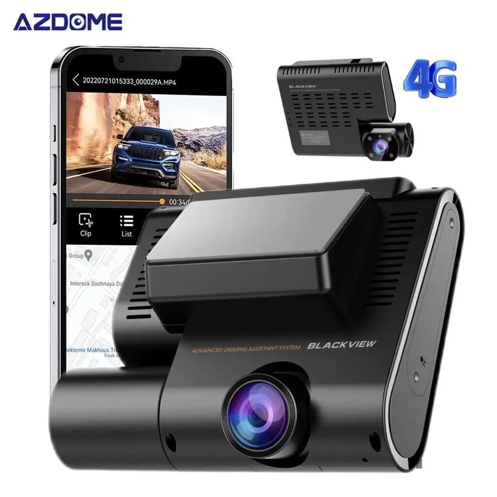 Azdome C9 Pro 4G Lte Live Video Dashcam 1080P Dual Camera Gps Tracking Wifi 24 Ore Di Monitoraggio Remoto Car Dvr Dash Cam App Gratuita