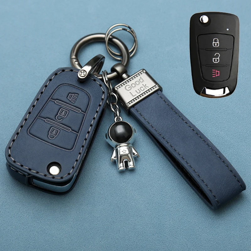Pelle Per Great Wall Wingle Steed 5 6 Haval Hover H5 Flip Pieghevole 4 Pulsanti Remote Car Key Case Cover Fob Portachiavi Accessori