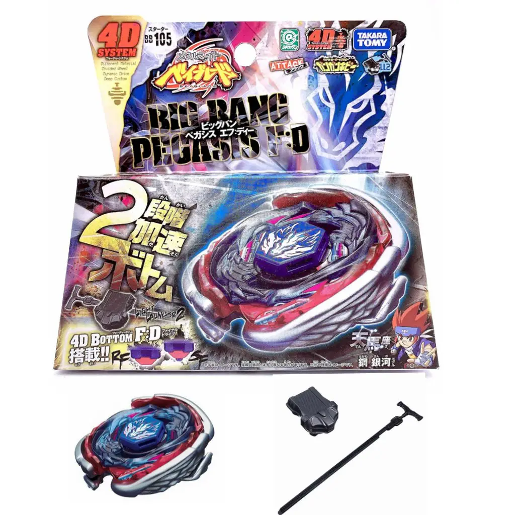 Beyblade Bb105 Starter Big Bang Pegasis / Cosmic Pegasus F:D Metal Fury
