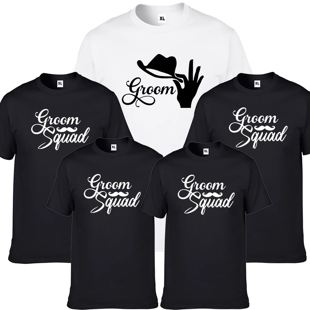 Groom Squad Tshirt Uomo Team Groom Wedding Party Nk002