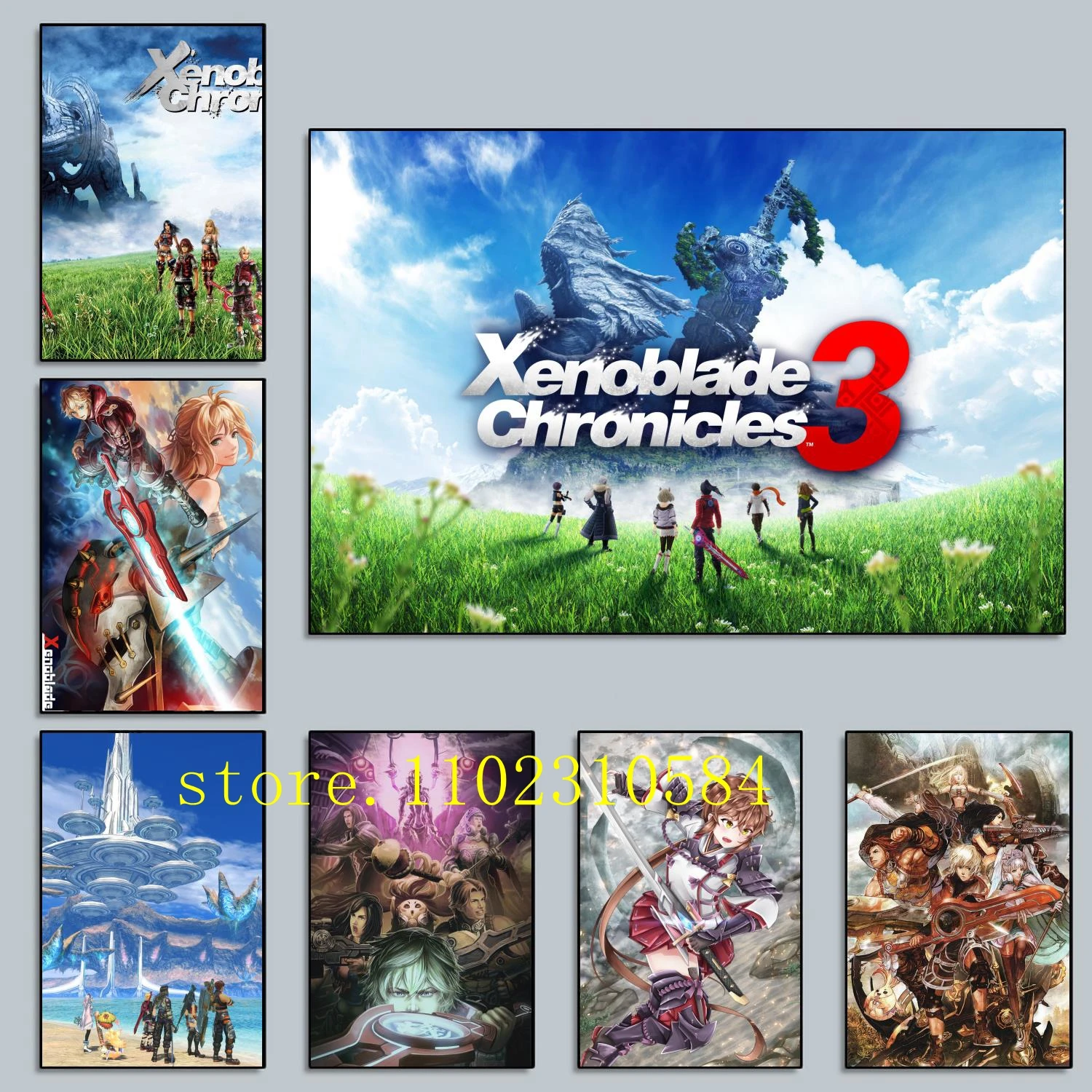 Xenoblade Chairs 3 Game Poster Wall Art Canvas Poster Decoration Art Poster Regalo Personalizzato Modern Family Bedroom Painting
