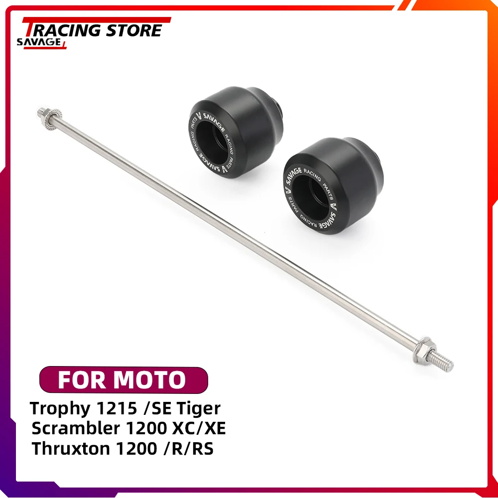 Per Scrambler 1200 Xc/Xe Speed Twin Thruxton 1200 R/Rs Bonneville Speedmaster Moto Ruota Forcella Slider Axle Crash Protector