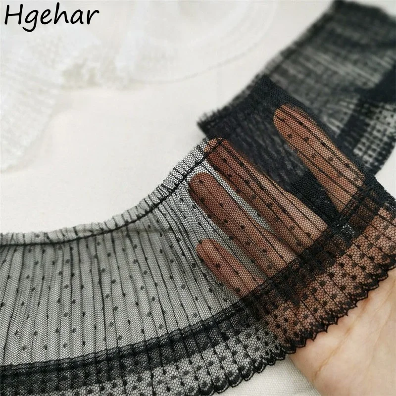 10 Cm Dot Tessuti Di Pizzo Fatti A Mano Fai Da Te Materiale Pieghettato Patchwork Bianco Abbigliamento Tessuto Ricamo Cucito Velo Decorazione Di Nozze