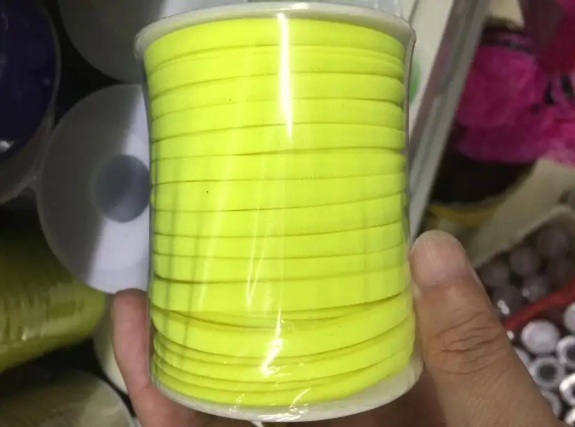 Neon Giallo 5 Millimetri 20Meter/Fila Elastico Lycra Cavo Di Cucito Rotondo Lycra Cavo Lycra Striscia Per I Monili Di Marcatura
